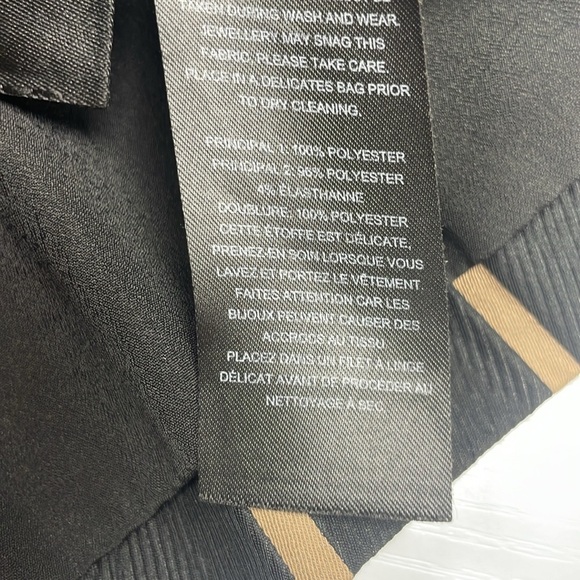 Self Portrait Tailoring Striped Peplum Single Breasted Blazer Jacket Black 2 - Picture 10 of 10